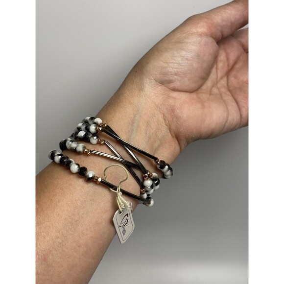 Nakamol Chicago Beaded Stretch Bracelet Necklace New - Picture 4 of 11